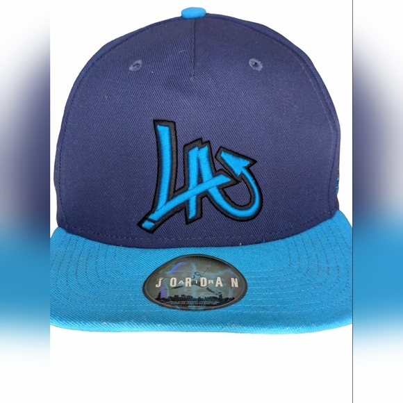 Air Jordan Jumpman Collection Rare Vintage LA Lakers Snap Back Hat Los Angeles - Picture 2 of 16